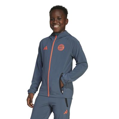adidas Bayern München Vis Tech Vest 2025-2026 Kids Donkergrijs Oranje