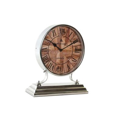 Tafelklok DKD Home Decor Zilverkleurig Natuurlijk Traditioneel
