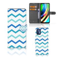 Motorola Moto G9 Plus | Telefoon Hoesje | Zigzag Blauw