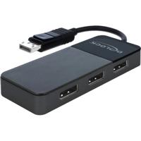 DeLOCK displayport 1.4 in > 3x displayport out displayport splitter (zwart, 0,12 meter)