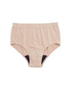 HEMA Naadloze Menstruatie Slip Met Hoge Taille Lichte Absorptie Beige (beige)