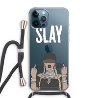 Slay All Day: iPhone 12 Pro Max Transparant Hoesje met koord
