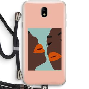 Orange lips: Samsung Galaxy J7 (2017) Transparant Hoesje met koord
