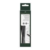 Faber Castell Houtskool staafjes - 12 stuks - 5 tot 8 mm - tekenen