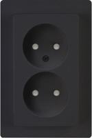 Enzo Kopp hk05 mat zwart inbouw stopcontact dubbel - 4621715