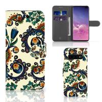 Wallet Case Samsung Galaxy S10 Plus Barok Flower Wallet Case Samsung Galaxy S10 Plus Barok Flower