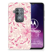 Motorola One Zoom TPU Case Pink Flowers - thumbnail