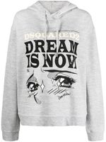 DSQUARED2 hoodie à logo imprimé - Gris