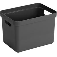 Sunware Opbergbox Sigma - kunststof - antraciet - 18 liter - Opbergbakken/opbergers
