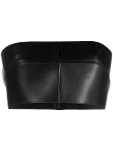 Roberto Cavalli haut-bandeau en cuir - Noir