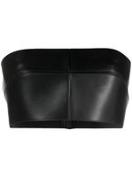 Roberto Cavalli haut-bandeau en cuir - Noir