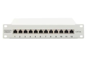 Digitus DN-91612S-EA-G 12 poorten Netwerkpatchpaneel 254 mm (10) CAT 6A 1 HE