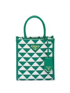 Prada sac cabas Symbole à plaque logo - Vert