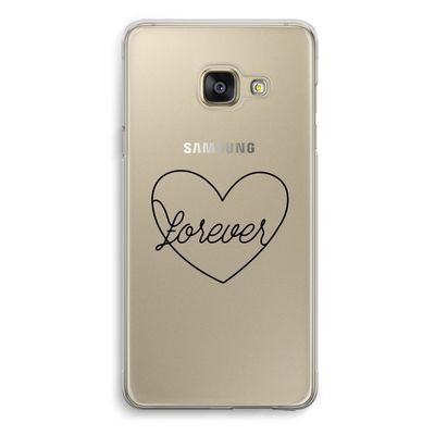 Forever heart black: Samsung Galaxy A3 (2016) Transparant Hoesje