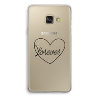 Forever heart black: Samsung Galaxy A3 (2016) Transparant Hoesje