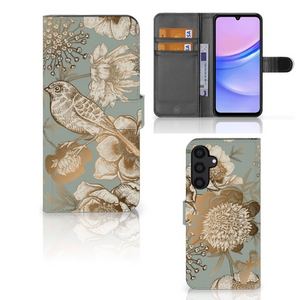 Hoesje voor Samsung Galaxy A15 Vintage Bird Flowers