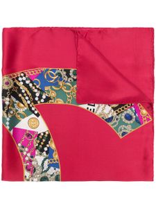 CHANEL Pre-Owned foulard à imprimé graphique - Rouge