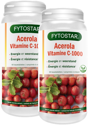 Fytostar Vitamine C-1000 Acerola Kauwtabletten - Duoverpakking