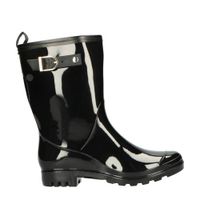 XQ regenlaarzen met siergesp zwart - thumbnail