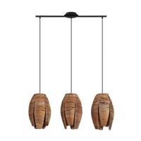 EGLO Mongu 1 Hanglamp - E27 - 79,5 cm - Zwart|Bruin