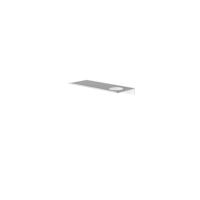 Hotbath &MORE Planchet - 30cm - inclusief bevestigings rails - 1 uitsparing - voor zeepdispenser of beker - Mat wit SH030HWH