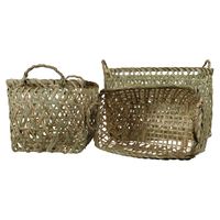 Bamboe Manden Rechthoekig (Set van 3) - thumbnail