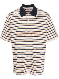 Lanvin polo rayé à logo brodé - Tons neutres