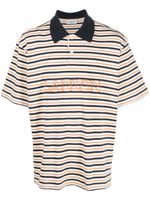 Lanvin polo rayé à logo brodé - Tons neutres