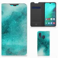 Bookcase Samsung Galaxy A40 Painting Blue - thumbnail