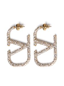 Valentino Garavani boucles d'oreilles VLogo Signature serties de cristaux