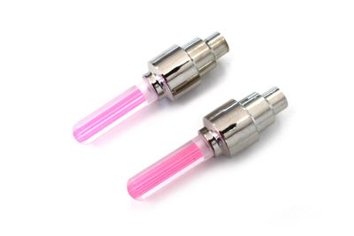 Fiets wiel ventiel lichtje - Roze