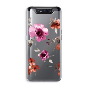 Geschilderde bloemen: Samsung Galaxy A80 Transparant Hoesje