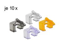 Delock 86422 RJ45 reparatieclip 40-delige set 2 (transparant, zwart, violet, oranje) - thumbnail