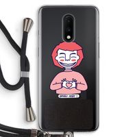 Hartje: OnePlus 7 Transparant Hoesje met koord