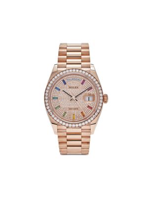 Rolex montre Day-Date 36 mm pre-owned (2021) - Rose