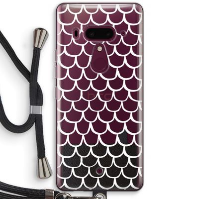Dakpannetjes: HTC U12+ Transparant Hoesje met koord