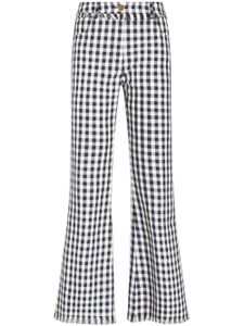 ETRO pantalon évasé à carreaux vichy - Bleu