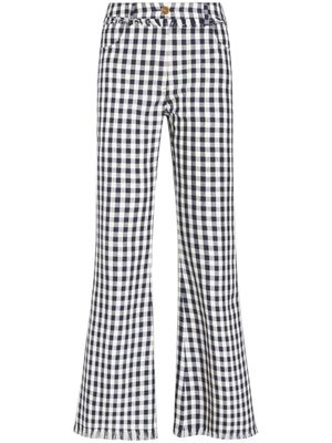 ETRO pantalon évasé à carreaux vichy - Bleu