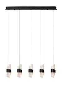 Lucide KLIGANDE - Hanglamp - LED Dimb. - 5x7,8W 2700K - Zwart