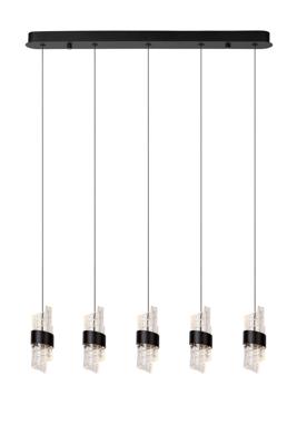 Lucide KLIGANDE - Hanglamp - LED Dimb. - 5x7,8W 2700K - Zwart