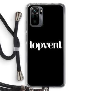 Topvent Zwart: Xiaomi Redmi Note 10 Pro Transparant Hoesje met koord