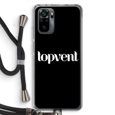 Topvent Zwart: Xiaomi Redmi Note 10 Pro Transparant Hoesje met koord