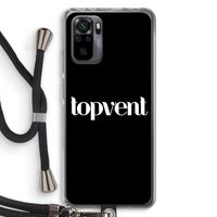 Topvent Zwart: Xiaomi Redmi Note 10 Pro Transparant Hoesje met koord