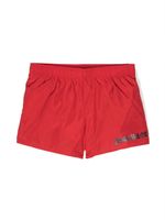 DSQUARED2 KIDS short de bain à logo imprimé - Rouge