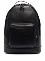 Emporio Armani sac à dos en cuir à fermeture zippée - Noir