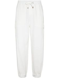 Brunello Cucinelli pantalon de jogging en coton mélangé - Blanc