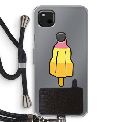 Raketijsje: Pixel 4a Transparant Hoesje met koord
