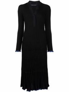 Proenza Schouler robe en soie mélangée à col v - Noir