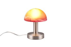 Trio TafellampjeFynn Ii nikkel met oranje glas - 599100118
