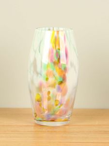 Glazen vaas conisch confetti, 20 cm